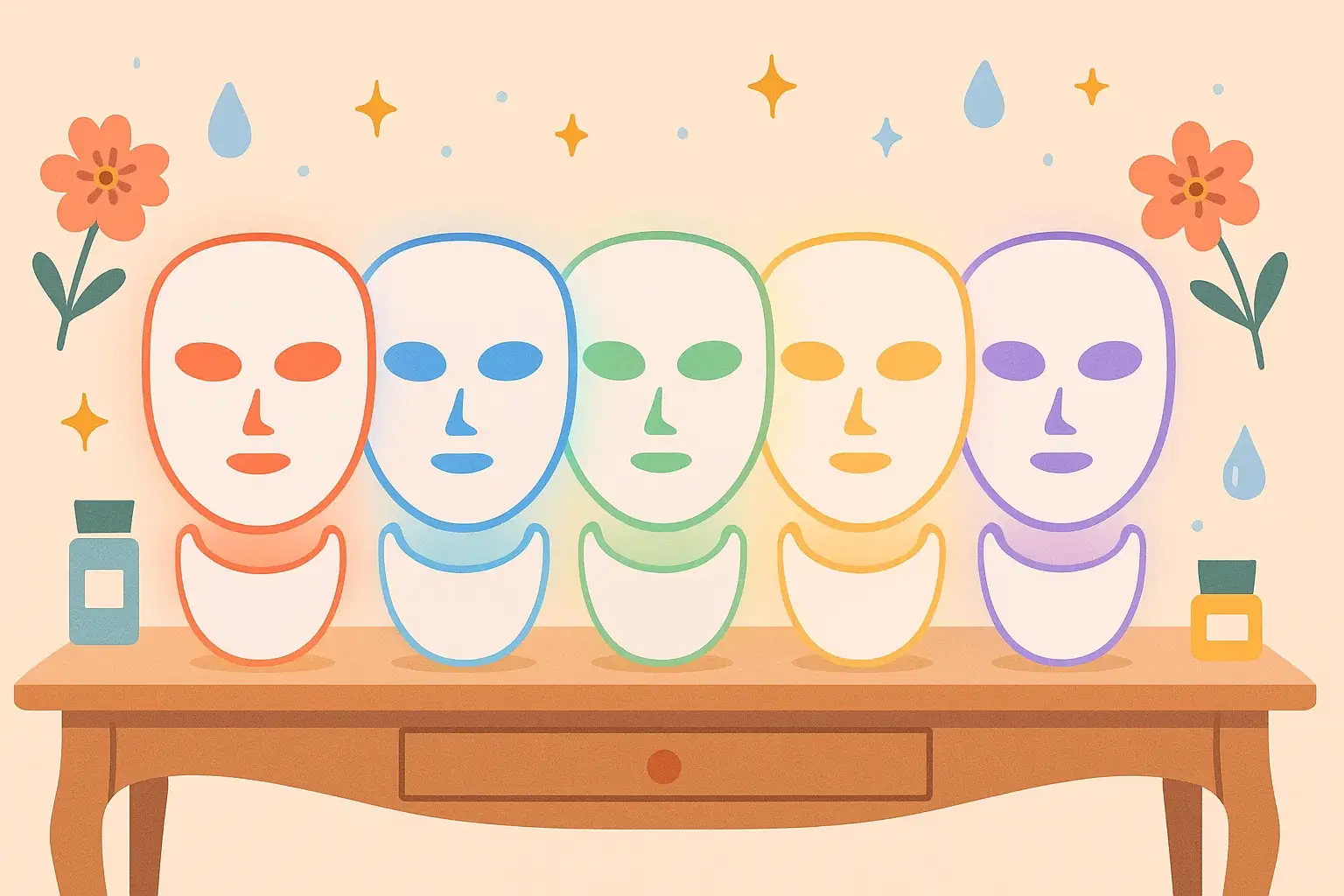 illustration top 5 masques led